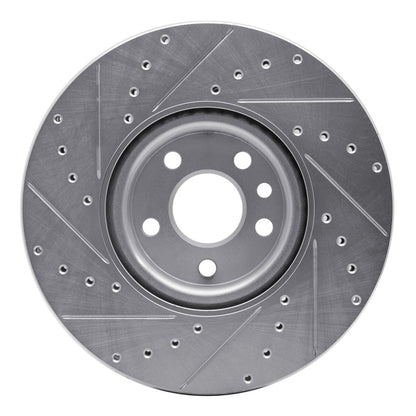 R1 Concepts R1 16-17 Volvo XC60 Front Right Drilled & Slotted Silver Brake Rotor