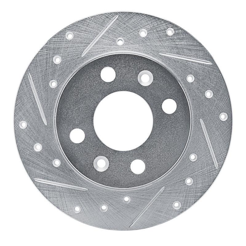 R1 Concepts R1 81-87 Renault ALLIANCE Front Left Drilled & Slotted Silver Brake Rotor
