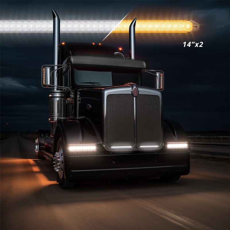 XKGLOW XK Glow 14In Switchback Grill Lights with Start-up Animation & Sequential Turn Signals