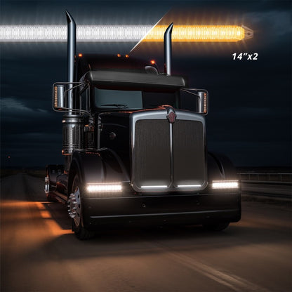 XKGLOW XK Glow 14In Switchback Grill Lights with Start-up Animation & Sequential Turn Signals