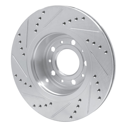 R1 Concepts R1 82-92 Volvo 780 Front Right Drilled & Slotted Silver Brake Rotor