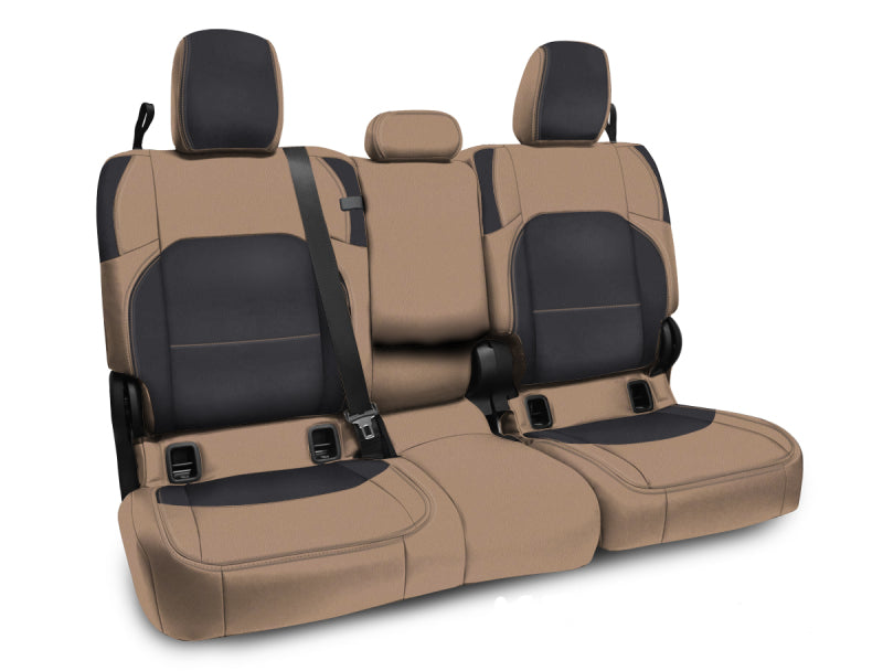 PRP Seats PRP 2020+ Jeep Gladiator JT Rear Bench Cover with Leather Interior - Black/Tan