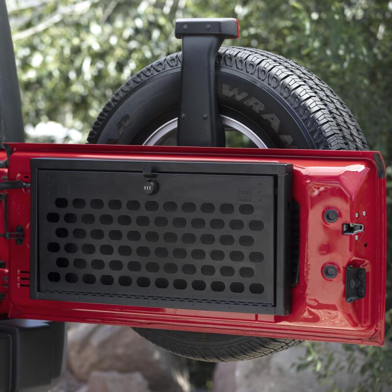 Tuffy Products Tuffy Jeep Wrangler Molle Tailgate Lockbox W/ Combo Lock