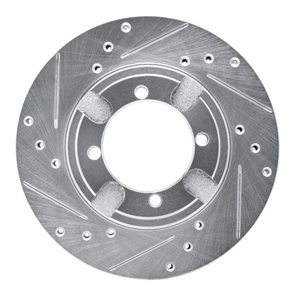 R1 Concepts R1 91-92 Mitsubishi Mirage Front Left Drilled & Slotted Silver Brake Rotor