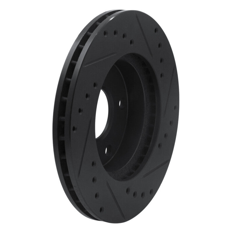 R1 Concepts R1 88-89 Merkur SCORPIO Front Right Drilled & Slotted Black Brake Rotor