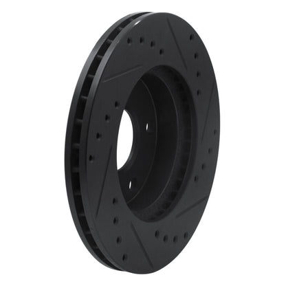 R1 Concepts R1 88-89 Merkur SCORPIO Front Right Drilled & Slotted Black Brake Rotor