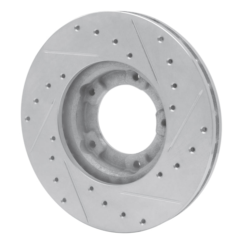 R1 Concepts R1 85-92 Toyota Pickup Front Left Drilled & Slotted Silver Brake Rotor