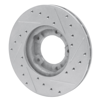 R1 Concepts R1 85-92 Toyota Pickup Front Left Drilled & Slotted Silver Brake Rotor