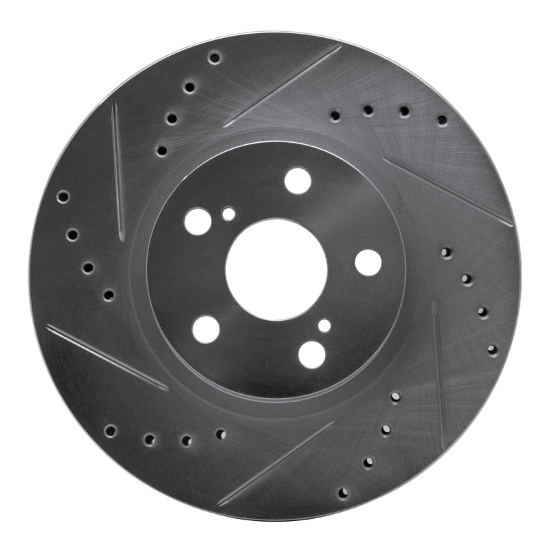 R1 Concepts R1 09-15 Toyota Corolla (Mexico) Front Left Drilled & Slotted Silver Brake Rotor