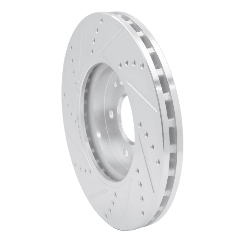 R1 Concepts R1 96-11 Chrysler Crossfire Front Right Drilled & Slotted Silver Brake Rotor