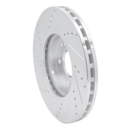 R1 Concepts R1 96-11 Chrysler Crossfire Front Right Drilled & Slotted Silver Brake Rotor