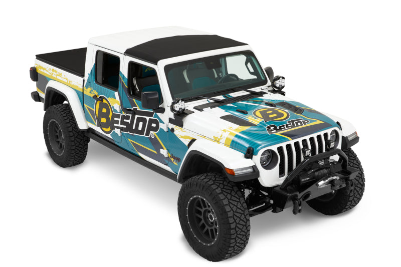 Bestop 20-26 Jeep Gladiator / 18-26 Wrangler JL Sunrider For Hardtop (Premium Black Twill)