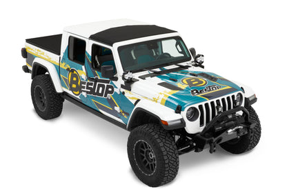 Bestop 20-26 Jeep Gladiator / 18-26 Wrangler JL Sunrider For Hardtop (Premium Black Twill)