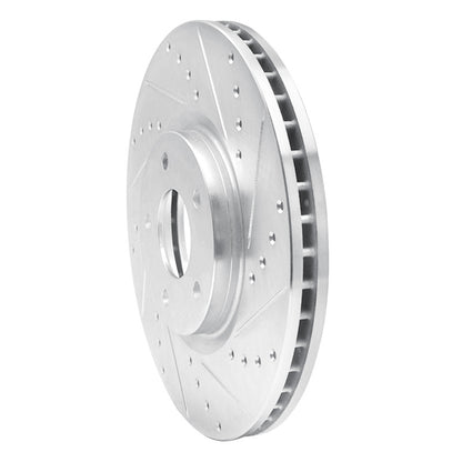 R1 Concepts R1 07-17 Nissan Juke Front Right Drilled & Slotted Silver Brake Rotor