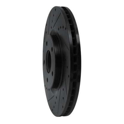 R1 Concepts R1 07-17 Nissan Juke Front Left Drilled & Slotted Black Brake Rotor