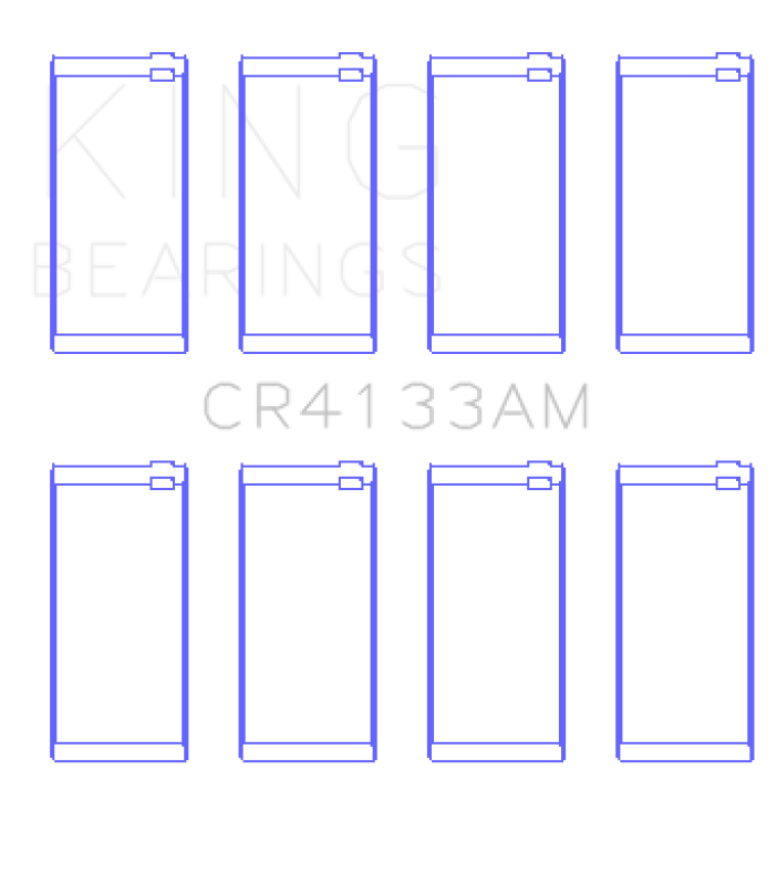 King Engine Bearings Volvo B200/B204/B230/B234 (Size +0.50mm) Connecting Rod Bearing Set