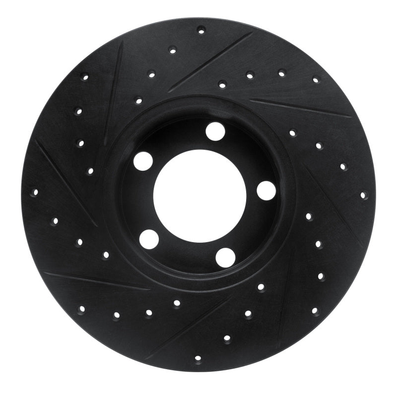 R1 Concepts R1 67-70 American Motors Javelin Front Right Drilled & Slotted Black Brake Rotor