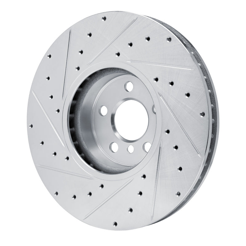 R1 Concepts R1 16-25 BMW 430I Left Front Drilled & Slotted Silver Brake Rotor