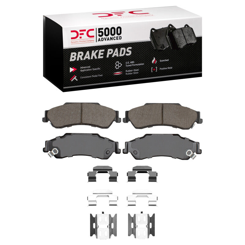 DFC 97-05 Chevrolet S10 Rear 5000 Advanced Ceramic Brake Pads and Hardware Kit