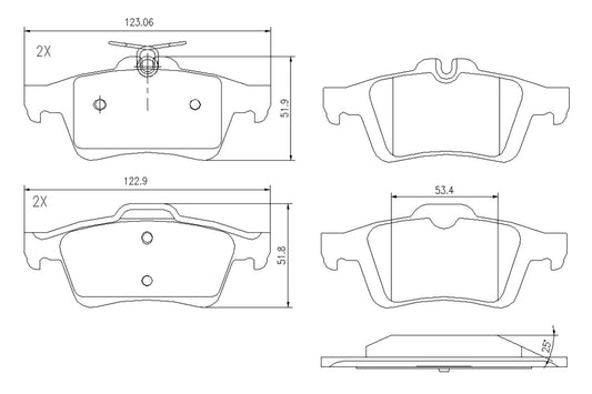 BOGAP F8210135 Brake Pad Set, Disc Brake | ML Performance Car Parts