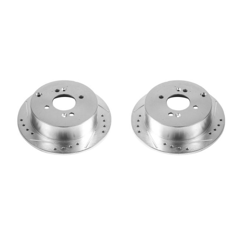 PowerStop Power Stop 06-08 Hyundai Accent Rear Evolution Drilled & Slotted Rotors - Pair
