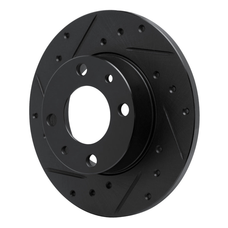 R1 Concepts R1 66-92 Bertone X-1/9 Rear Left Front Left Drilled & Slotted Black Brake Rotor