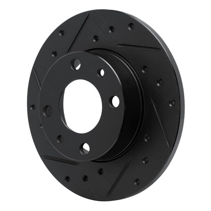 R1 Concepts R1 66-92 Bertone X-1/9 Rear Left Front Left Drilled & Slotted Black Brake Rotor