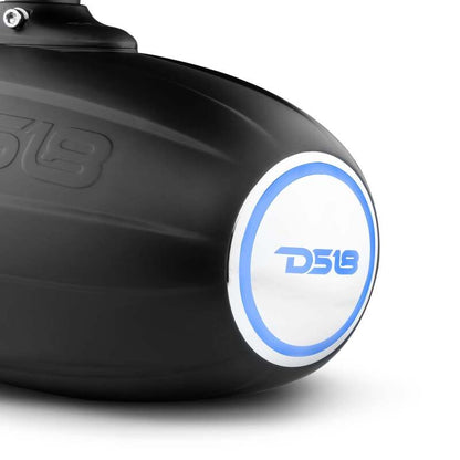 DS18 Marine And Powersports Tower 8in 125 Watts RMS RGB LED Lights Black Carbon Fiber
