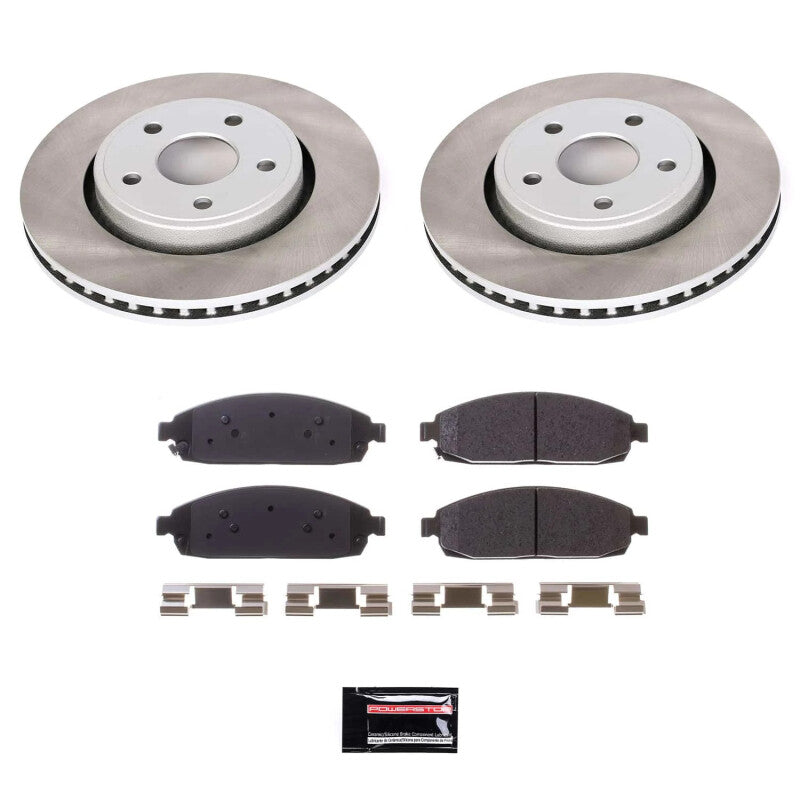 PowerStop Power Stop 05-10 Jeep Grand Cherokee Front Semi-Coated Rotor Kit