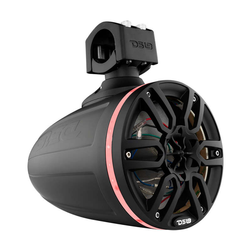 DS18 Marine And Powersports Towers Speakers Not Included 8in RGB LED Lights Black