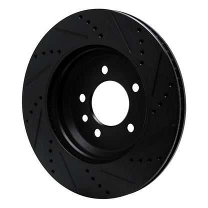 R1 Concepts R1 20-25 Land Rover Defender 90 Rear Right Drilled & Slotted Black Brake Rotor