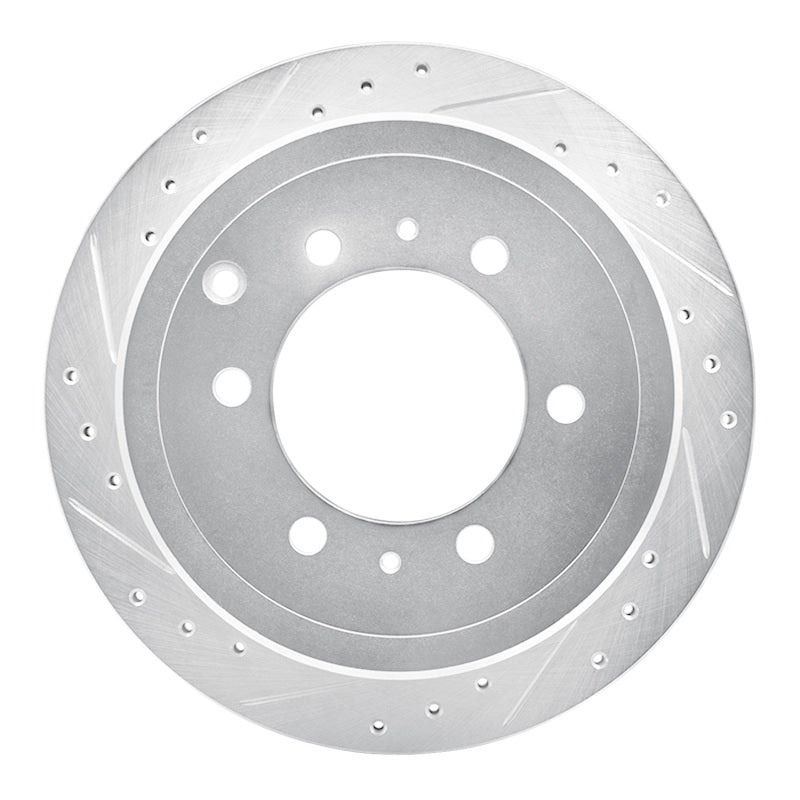 R1 Concepts R1 93-97 Lexus LX450 Rear Left Drilled & Slotted Silver Brake Rotor