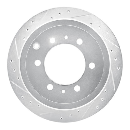 R1 Concepts R1 93-97 Lexus LX450 Rear Left Drilled & Slotted Silver Brake Rotor