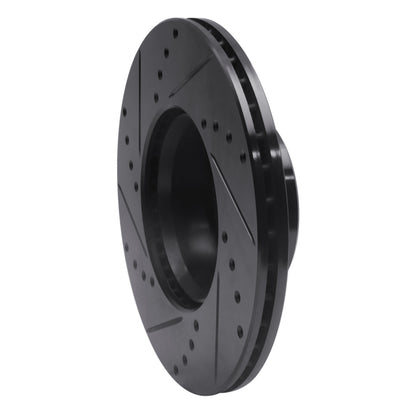 R1 Concepts R1 79-85 Mercedes-Benz 380SEL Front Right Drilled & Slotted Black Brake Rotor