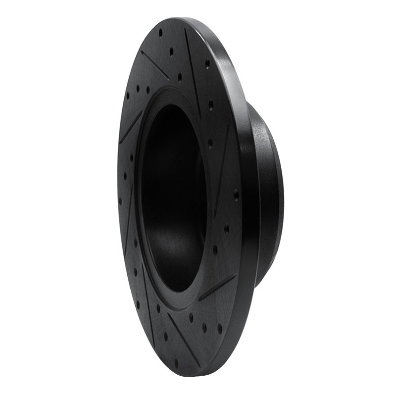 R1 Concepts R1 74-99 Land Rover Discovery Front Left Drilled & Slotted Black Brake Rotor