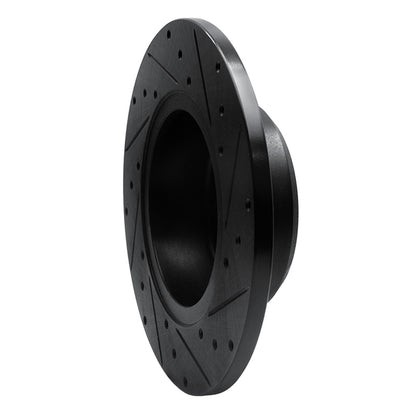 R1 Concepts R1 74-99 Land Rover Discovery Front Left Drilled & Slotted Black Brake Rotor