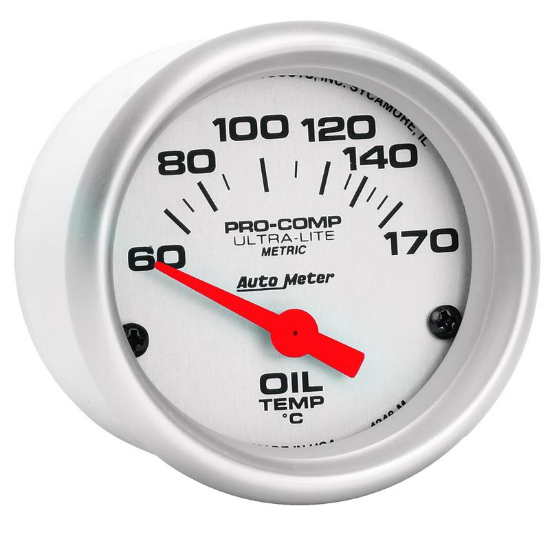 Autometer Ultra-Lite 52mm 60-170 Deg C Electronic Oil Temperature Gauge