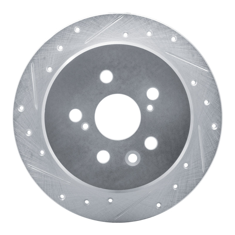 R1 Concepts R1 86-93 Lexus ES250 Rear Left Drilled & Slotted Silver Brake Rotor