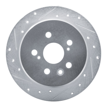 R1 Concepts R1 86-93 Lexus ES250 Rear Left Drilled & Slotted Silver Brake Rotor