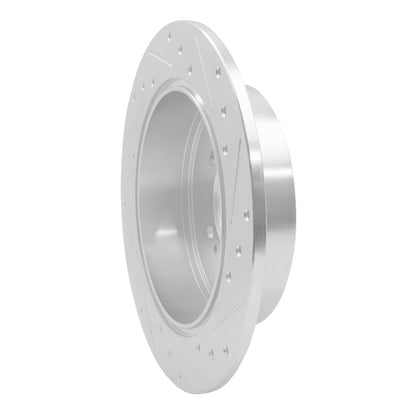 R1 Concepts R1 07-15 Mitsubishi Outlander Rear Left Drilled & Slotted Silver Brake Rotor