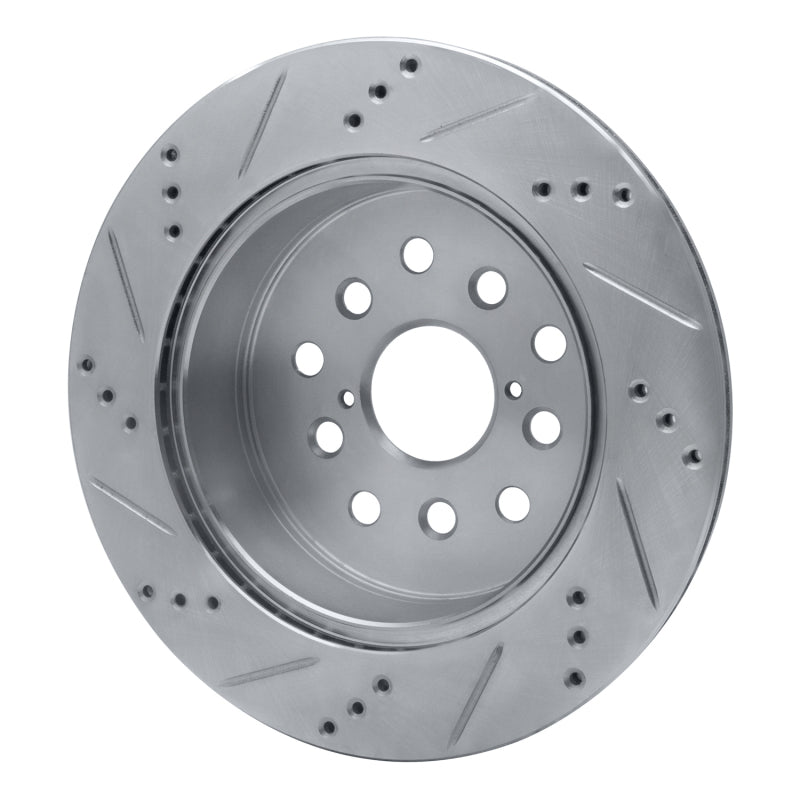 R1 Concepts R1 2001-2006 Lexus LS430 Rear Right Drilled & Slotted Silver Brake Rotor