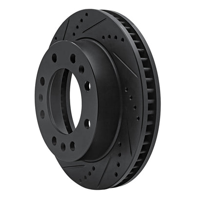 R1 Concepts R1 06-11 Cadillac DTS Front Left Drilled & Slotted Black Brake Rotor