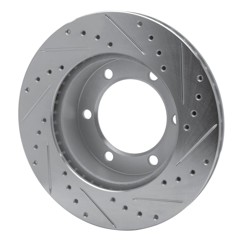 R1 Concepts R1 95-04 Toyota 4Runner Front Left Drilled & Slotted Silver Brake Rotor