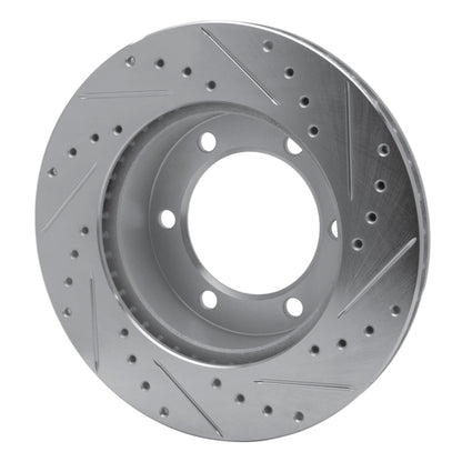 R1 Concepts R1 95-04 Toyota 4Runner Front Left Drilled & Slotted Silver Brake Rotor