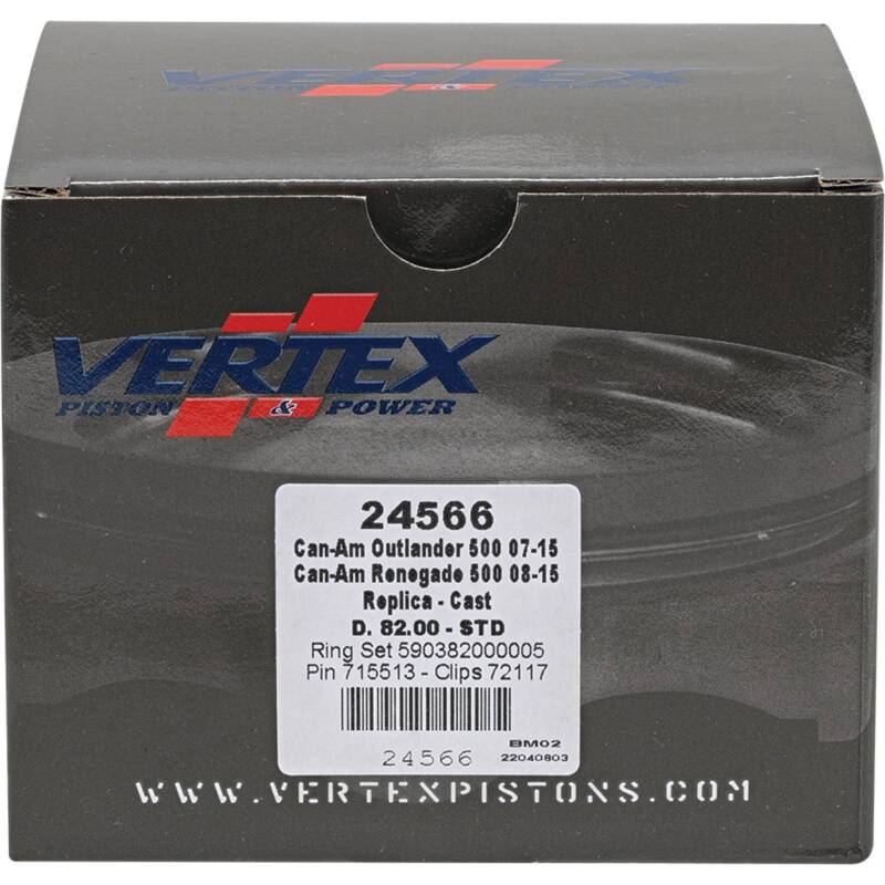 Vertex Pistons Vertex Piston 07-15 Can-Am Outlander 500 4x4 500cc Cast Replica Piston Kit