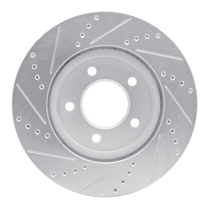 R1 Concepts R1 04-08 Chrysler Pacifica Front Right Drilled & Slotted Silver Brake Rotor