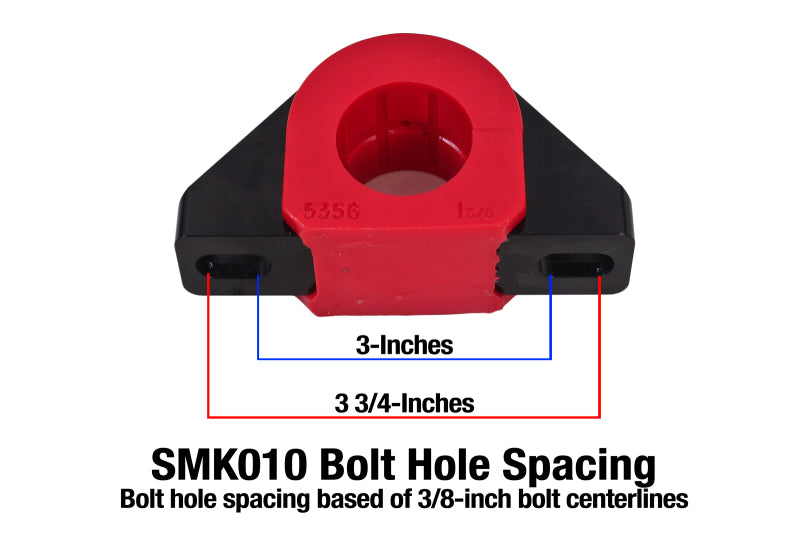 BMR Suspension BMR Universal 1.375in Billet Aluminum Sway Bar Mount Mount (Polyurethane) - Black