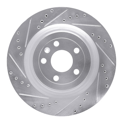 R1 Concepts R1 13-19 Ford Police Interceptor Utility Front Left Drilled & Slotted Silver Brake Rotor