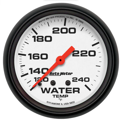 Autometer Phantom 66mm 120-240 Deg F Mechanical Water Temperature Gauge