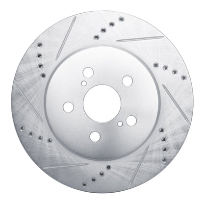 R1 Concepts R1 19-25 Toyota Corolla (Mexico) Front Left Drilled & Slotted Silver Brake Rotor